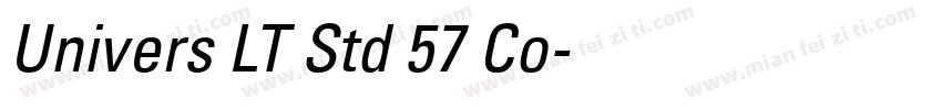 Univers LT Std 57 Co字体转换